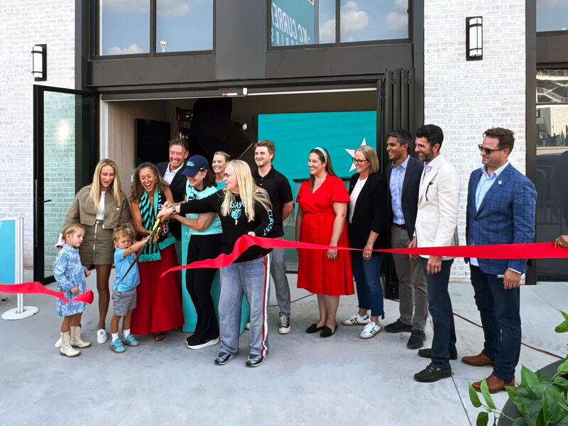 KC Current Studio Ribbon Cutting at Current Landing.